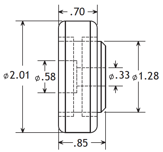 POBCO Delrin Over-Head Conveor Wheel