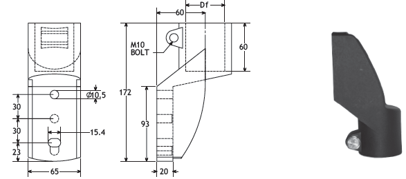 Side Guide Bracket - GRB-Plastic1