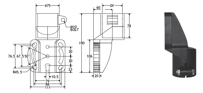 Side Guide Bracket - GRB-Plastic1