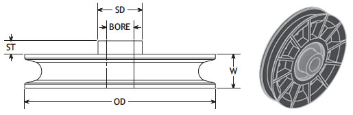 V-Belt Idler Pulley