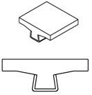 2-1/4' T-Top Sanitary Guide Rail