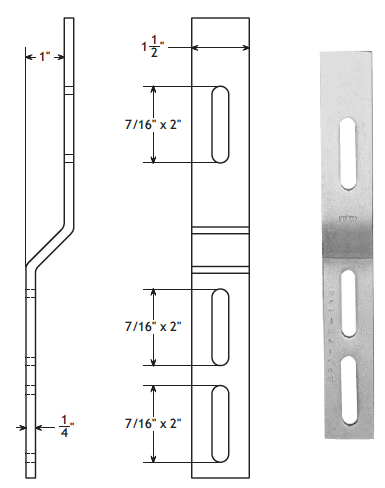 Heavy Duty Fixed Guide Rail Bracket