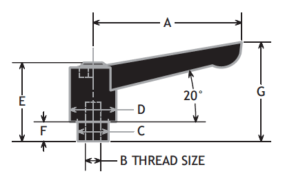 Adjustable Ratchet Handle - Dimensional Illustration