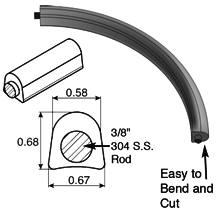 Round Top Sanitary Guide Rail