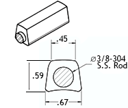 Convex Top Rail Sanitary Rail Guide