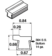 Modified T-Top Sanitary Guide Rail