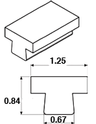 1 1/4' T-Top Sanitary Guide Rail