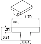 1.7'  Sanitary Guide Rail