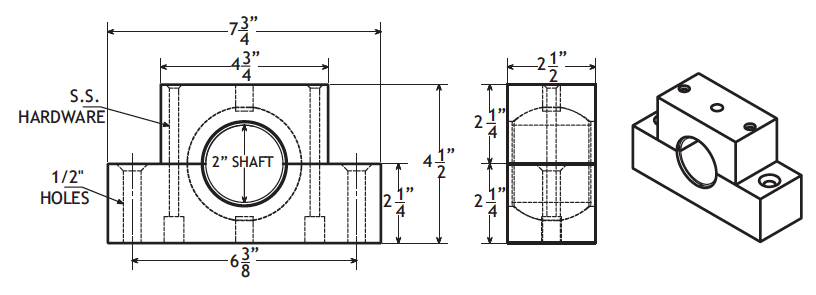 POBCO Wood Frick® Mount Bearing